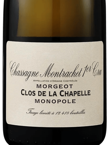 Domaine de la Vougeraie Chassagne Montrachet 1er cru Morgeot Clos de la Chapelle 伍杰雷夏莎蒙哈榭莫尔吉欧教堂独占园干白葡萄酒2022