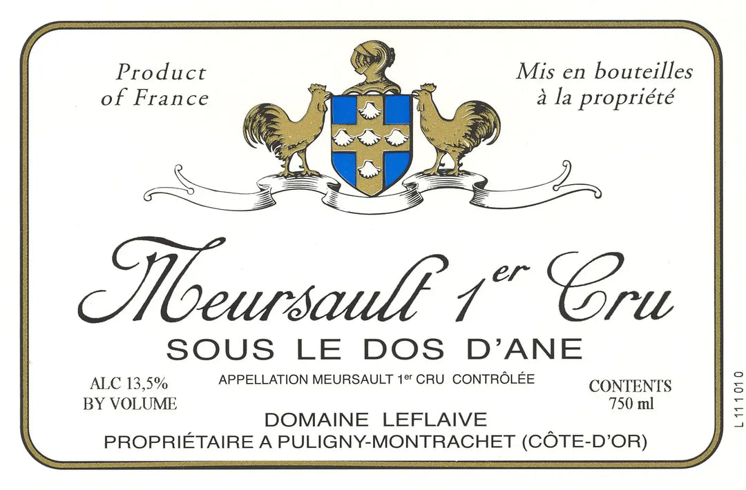 Domaine Leflaive Meursault Premier Cru Sous le Dos d'Ane 勒弗莱（双鸡）默尔索苏乐德安一级园（白）2021